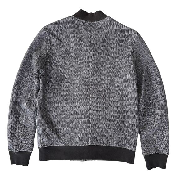 Club Monaco Quilted Herringbone Bomber Jacket XS Cotton Minimalist Streetwear - Picture 5 of 6